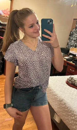 SheIn Purple Dalmatian Print Top thumbnail 1