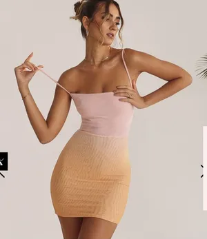 NEW House of CB DEVA OMBRE MINI tank mesh dress XS thumbnail 1