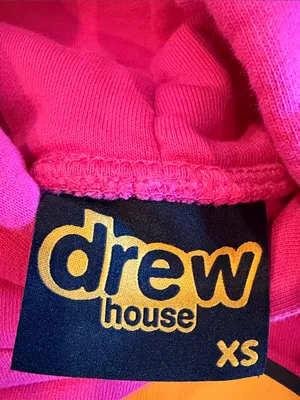 Drew House Hot Pink Oversized Hooded Sweatshirt XS thumbnail 6