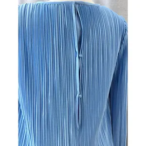 Vintage Mister Jay Blue Accordion Pleat Rosette‎ Mock 2pc Maxi Column Dress M thumbnail 8
