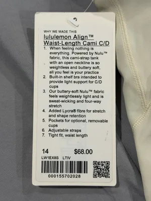 lululemon athletica Cream Spaghetti-Strap Tank thumbnail 6