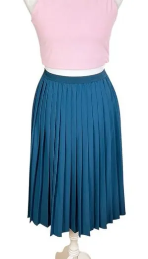 Halara High Waisted‎ Pleated Quick Dry Midi Skirt Majolica Blue Size Small thumbnail 1