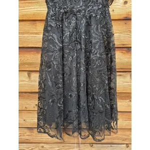 NW0T MAC DUGGAL 20400 Black Feather Shoulder Embellished Dress Size 8 thumbnail 14