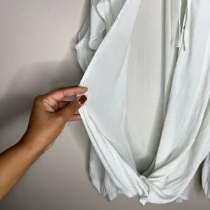 Anthropologie Maeve Mint Cold Shoulder Ruffle Blouse M‎ thumbnail 6
