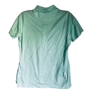 Peter Millar Women's Polo Top Blue Green Medium Preppy Casual thumbnail 2