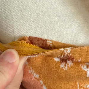 NWT Aerie Sz XS Linen Blend Halter‎ Maxi Dress Ikat Orange Pink Boho Braided thumbnail 7