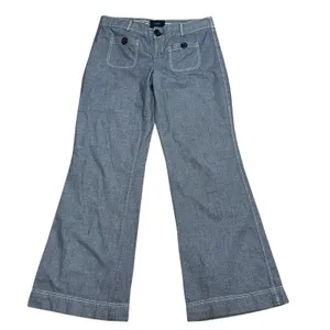 American Eagle Wide Leg Pants Women's Size 10 Low Rise Blue Utility Streetwear thumbnail 1