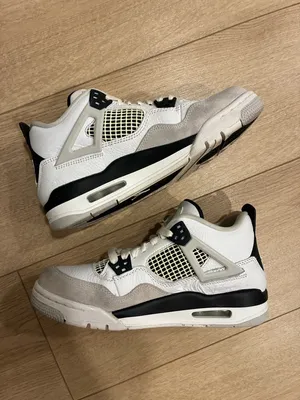 Nike Air Jordan 4 Retro Military Black GS 408452-111 Size 7Y/8.5 Women’s thumbnail 3