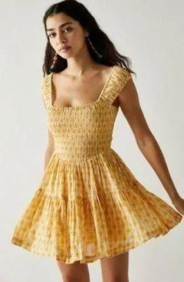 Free People Sweet Annie Smock Mini Dress thumbnail 1