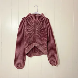 Free People Women's Sweetheart Chunky Mock Neck Sweater Size M thumbnail 2
