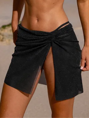 Berlook Black Shimmer Cover Up Skirt Size M thumbnail 1