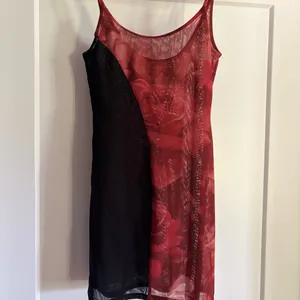 Meshki Red and Black Floral Dress thumbnail 2
