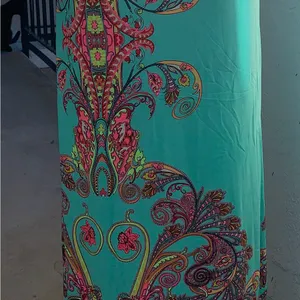 Turquoise Paisley Maxi Skirt Blue thumbnail 2