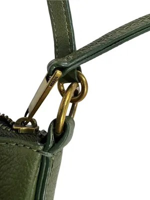 Fossil Skylar Olive Green Leather Hobo Shoulder Bag Purse Handbag thumbnail 6