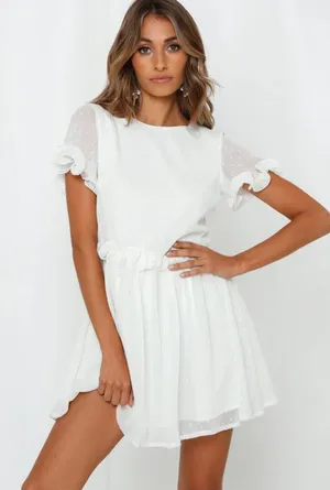 White Mini Dress NWT thumbnail 1