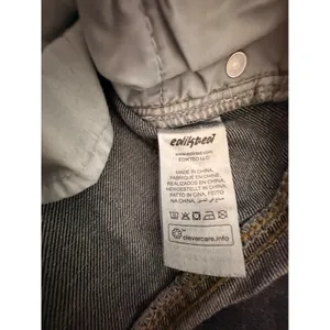 Edikted Women's Sz L Dark Wash Wide Leg Jeans Mid‎ Rise Denim thumbnail 7