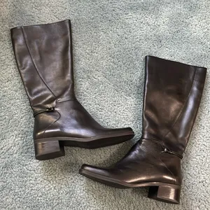 Naturalizer BNWOT knee high black leather boots. Never worn. With box. Size 7. thumbnail 1