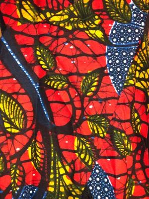 Laviye NWOT Red Ankara Cross Front Mini Length Dress thumbnail 8