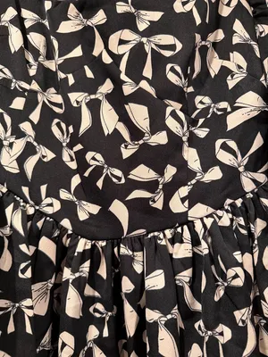 For Love And‎ Lemons Black and White bow Print Mini Dress small thumbnail 3