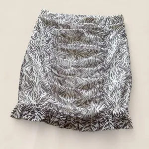 Free People Y2K Zebra Ruffle Ruched Micro Mini Skirt XS nwt thumbnail 1