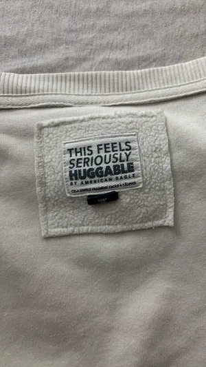 American eagle long sleeve off white crewneck  thumbnail 2