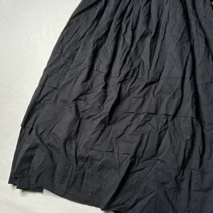 LoveShackFancy Black Tiered Cotton Midi Skirt thumbnail 5