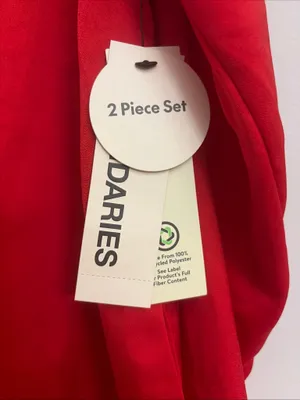 No Boundaries New!Red Satin Heart Pocket Pajama Set size M thumbnail 5