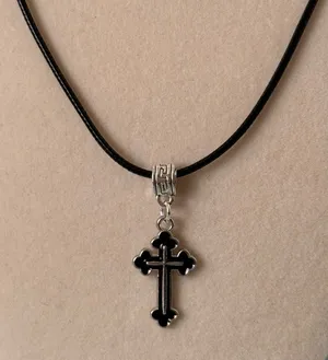 Black Cross Necklace thumbnail 1