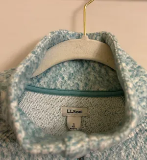 LL Bean Women’s Small Mottled Full Zip Fleece Cardigan Heathered Gorpcore Fitted thumbnail 9