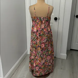 H&M Smocked Floral Cotton Dress thumbnail 2