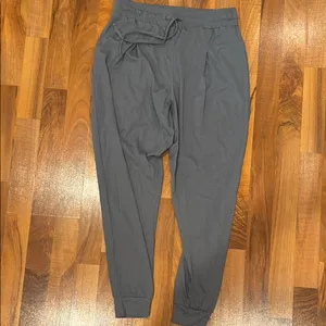 Mono B Joggers Women‎ M Blue Tapered Drawstring Pleated RK010 workout lounge thumbnail 3