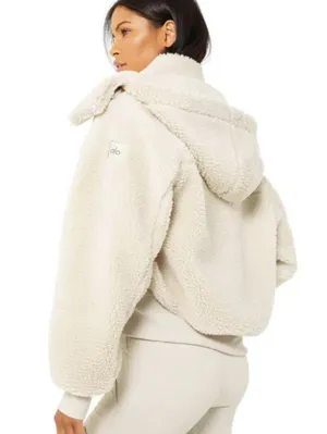 Alo Yoga Foxy Sherpa Jacket - Bone XS thumbnail 3