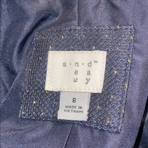 ✨HP✨A New Day Navy & Gold Dot Boyfriend Blazer✨ thumbnail 6