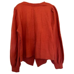 Pilcro Anthropologie Twist-Front Sweatshirt Size: Large Color Copper EUC thumbnail 2
