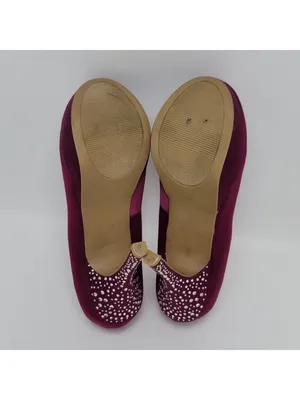 Fusia Pink Rhinestones Heel Satin Pumps Shoes By Olsenboye Size 7 thumbnail 6