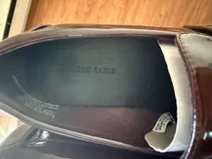 American Eagle Horsebit Loafers | Glossy Burgundy Oxblood | Size 6 | Brand New thumbnail 8