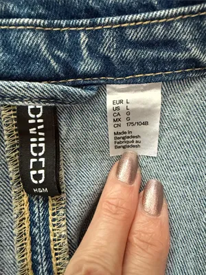 Divided H&M Acid Wash Denim Double Breasted Peacoat Jean Jacket thumbnail 3