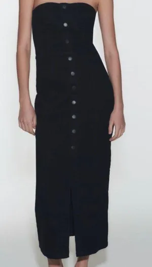 Zara ZW Denim Buster Dress thumbnail 3