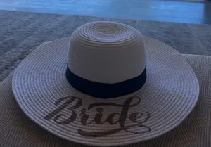 White Bride Straw Hat thumbnail 2