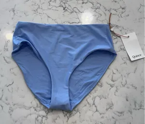 NWT Quince Light Blue Italian High Rise Bikini Bottoms Size XS thumbnail 1
