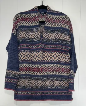 Chaps Women’s Multicolor Open Cardigan Size L 072726 thumbnail 1