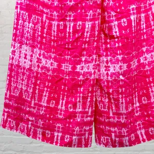 Amanda Uprichard Pink Silk Tie-Dye Wide Leg Pants M Like New thumbnail 9