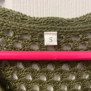 Green Open Knit Crochet Swim Cover Up Size Small thumbnail 2