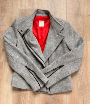 Gap Jacket Women’s Light Grey Moto Style thumbnail 1