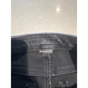 American Eagle Girls Black Wash Distressed Denim Jean Shorts Size 000‎ thumbnail 4