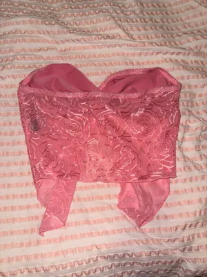 Pink rose tube top Size M thumbnail 2