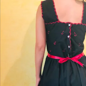 Handmade Philippine Embroidered Dress Black thumbnail 4