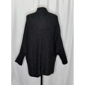 Anthropologie SLEEPING ON SNOW Primula Cocoon Cardigan Charcoal Gray Wool Large thumbnail 8