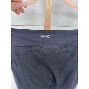 PINK Victoria's Secret Active Crop Leggings Pockets Size Large Black thumbnail 6