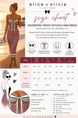 Alice + Olivia Amalfi Coast Geometric Bodycon Midi Dress Medium NWT thumbnail 4